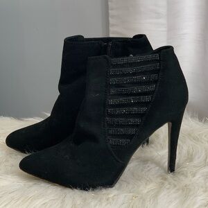 Gold & Gold black suede leather boots shoes size 8